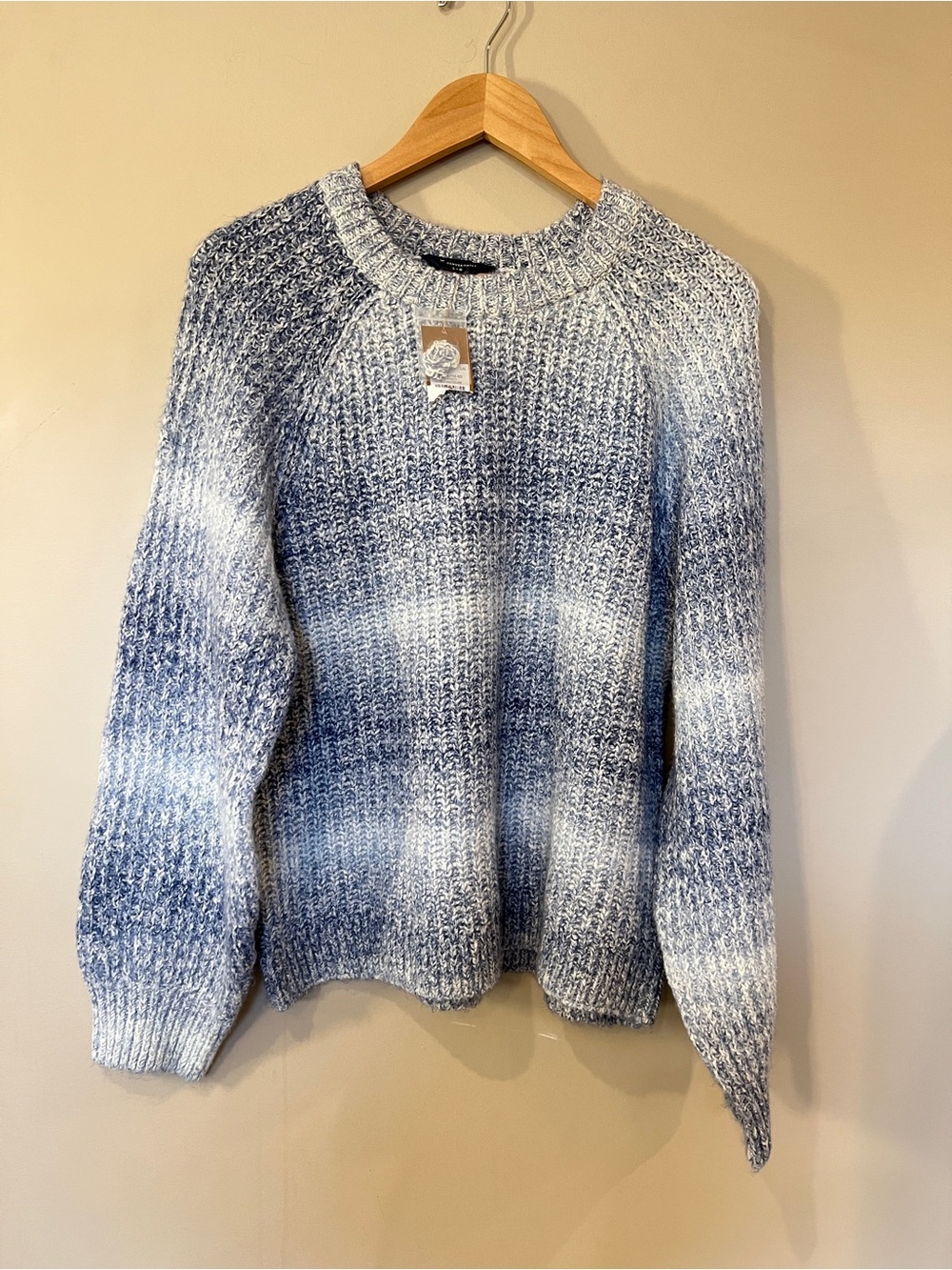 Denver Hayes NWT Blue Ombre Chunky Knit Sweater Women’s Large - Picture 5 of 6